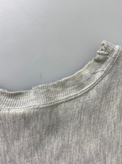 【現状渡し品】【メンズ】 CHAMPION チャンピオン 90's REVERS WEAVE COLLEGE SWEATSHIRT 90年代 リバースウィーブ カレッジ スウェットシャツ トレーナー トップス 146-260821-yn-22-min サイズ：XL カラー：ライトグレー 万代Net店