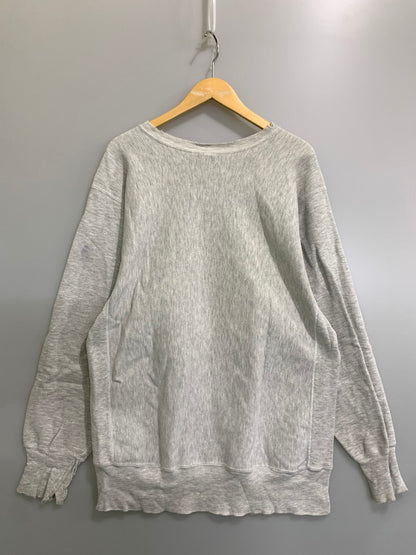 【現状渡し品】【メンズ】 CHAMPION チャンピオン 90's REVERS WEAVE COLLEGE SWEATSHIRT 90年代 リバースウィーブ カレッジ スウェットシャツ トレーナー トップス 146-260821-yn-22-min サイズ：XL カラー：ライトグレー 万代Net店