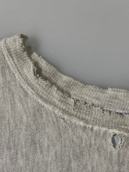 【現状渡し品】【メンズ】 CHAMPION チャンピオン 90's REVERS WEAVE COLLEGE SWEATSHIRT 90年代 リバースウィーブ カレッジ スウェットシャツ トレーナー トップス 146-260821-yn-22-min サイズ：XL カラー：ライトグレー 万代Net店