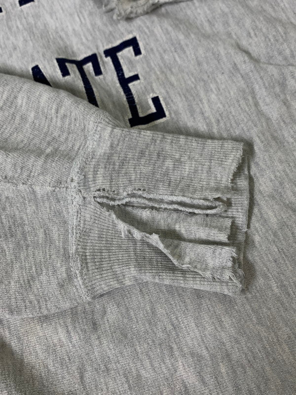 【現状渡し品】【メンズ】 CHAMPION チャンピオン 90's REVERS WEAVE COLLEGE SWEATSHIRT 90年代 リバースウィーブ カレッジ スウェットシャツ トレーナー トップス 146-260821-yn-22-min サイズ：XL カラー：ライトグレー 万代Net店