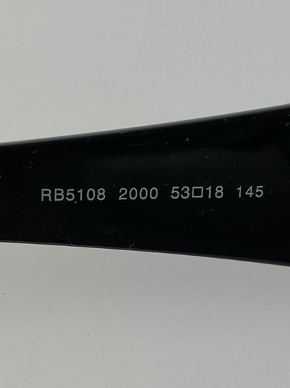 【中古品】【メンズ】 RAY-BAN レイバン メガネ RB5108 眼鏡 アイウェア アクセサリー 203-260821-hu-14-min サイズ：53□18 145 カラー：ブラック 万代Net店