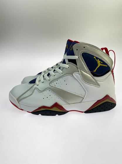【中古品】【メンズ】 NIKE ナイキ 04年製 AIR JORDAN 7 RETRO OLYMPIC 304775-171 エアージョーダン7 レトロ スニーカー 靴 160-260819-jt-03-min サイズ：US 9.5 27.5cm カラー：WHITE/MT GOLD NAVY-TRUE RED 万代Net店