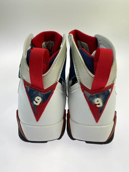 【中古品】【メンズ】 NIKE ナイキ 04年製 AIR JORDAN 7 RETRO OLYMPIC 304775-171 エアージョーダン7 レトロ スニーカー 靴 160-260819-jt-03-min サイズ：US 9.5 27.5cm カラー：WHITE/MT GOLD NAVY-TRUE RED 万代Net店