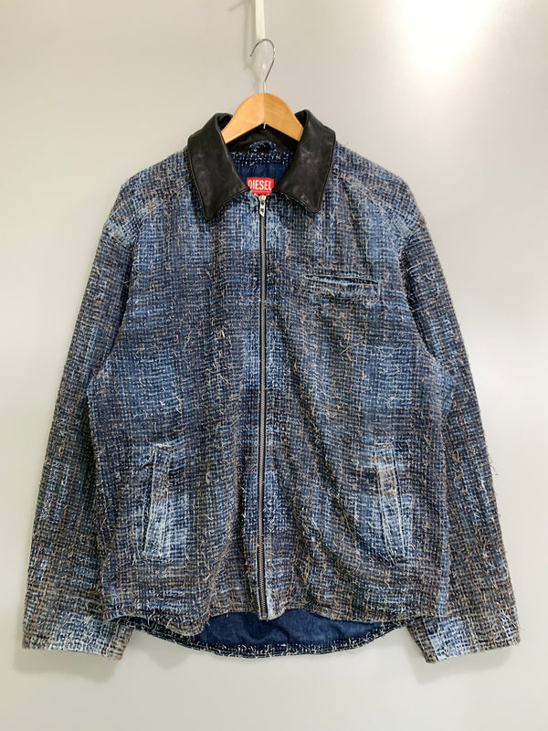 【中古品】【メンズ】 DIESEL ディーゼル DENIM ZIP JACKET D-IVAR-S1 デニム ジップ ジャケット メンズ アウター ジップアップ 141-260818-em-16-min サイズ：M カラー：ブルー系 万代Net店