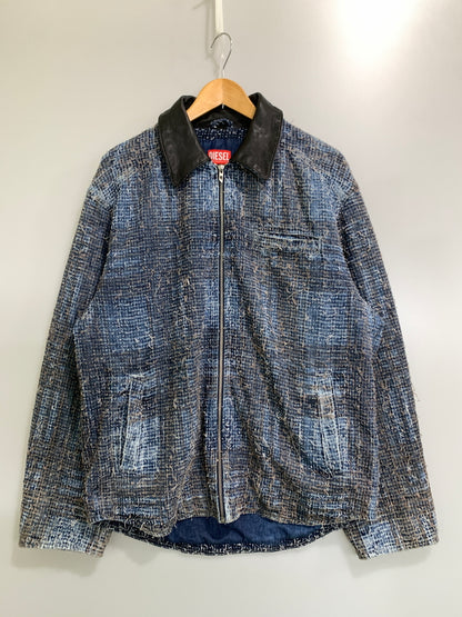 【中古品】【メンズ】 DIESEL ディーゼル DENIM ZIP JACKET D-IVAR-S1 デニム ジップ ジャケット メンズ アウター ジップアップ 141-260818-em-16-min サイズ：M カラー：ブルー系 万代Net店