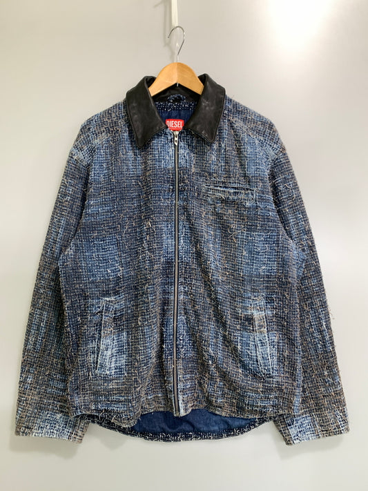 【中古品】【メンズ】 DIESEL ディーゼル DENIM ZIP JACKET D-IVAR-S1 デニム ジップ ジャケット メンズ アウター ジップアップ 141-260818-em-16-min サイズ：M カラー：ブルー系 万代Net店