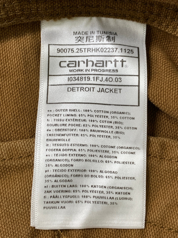 【中古品】【メンズ】 CARHARTT WIP カーハート DETROIT JACKET IO34819-26S デトロイトジャケット メンズ アウター ジップアップ ブルゾン 142-260818-em-19-min サイズ：L カラー：ブラウン 万代Net店