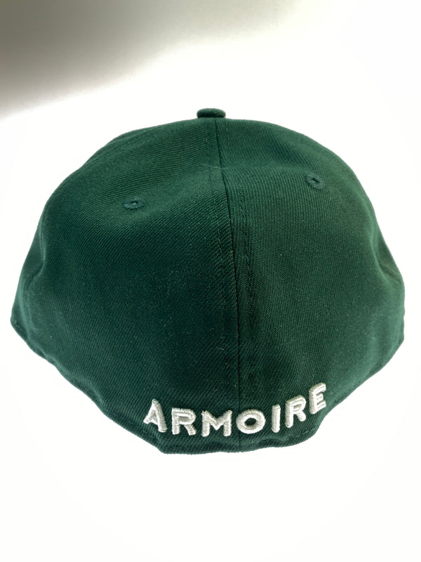 【中古品】【メンズ】 NEW ERA×ARMOIRE ニューエラ アーモワール LOGO CAP ロゴキャップ 帽子 185-260821-hu-18-min サイズ：8 63.5ｃｍ カラー：グリーン 万代Net店