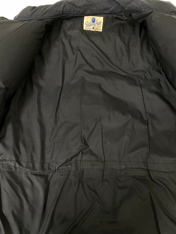 【中古品】【メンズ】 A BATHING APE アベイシングエイプ 90S LS DOWN JACKET 90年代 ロングスリーブ ダウン ジャケット アウター上着 142-260822-hu-13-min サイズ：XL カラー：ネイビー/ブラック 万代Net店