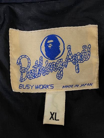 【中古品】【メンズ】 A BATHING APE アベイシングエイプ 90S LS DOWN JACKET 90年代 ロングスリーブ ダウン ジャケット アウター上着 142-260822-hu-13-min サイズ：XL カラー：ネイビー/ブラック 万代Net店