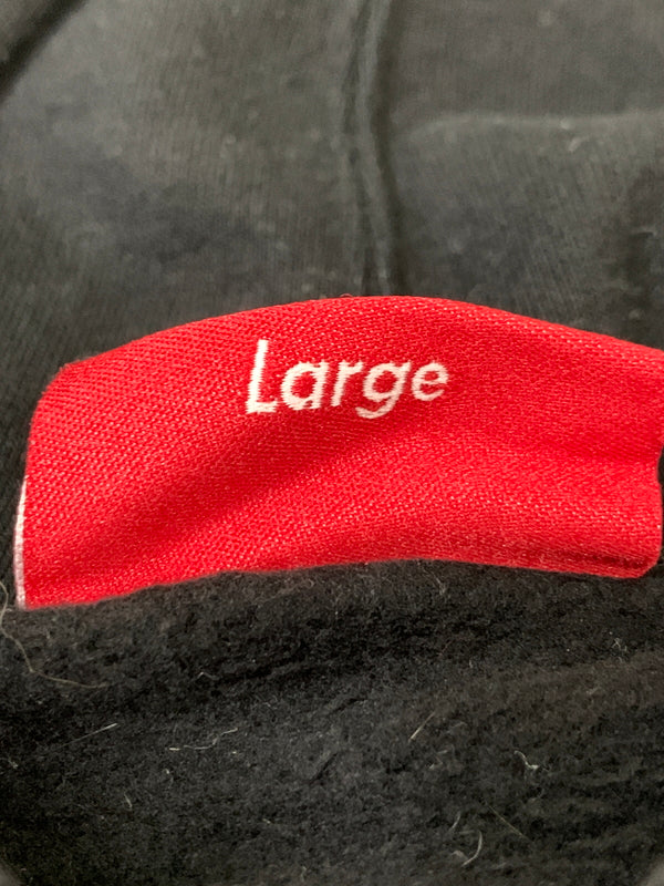 【中古品】【メンズ】 SUPREME シュプリーム CROPPED PANELS HOODED SWEATSHIRT 22SS クロップド パネルズ フーデッド スウェットシャツ メンズ トップス パーカー 149-260818-em-26-min サイズ：L カラー：ブラック 万代Net店