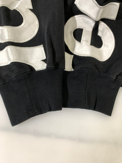 【中古品】【メンズ】 SUPREME シュプリーム CROPPED PANELS HOODED SWEATSHIRT 22SS クロップド パネルズ フーデッド スウェットシャツ メンズ トップス パーカー 149-260818-em-26-min サイズ：L カラー：ブラック 万代Net店