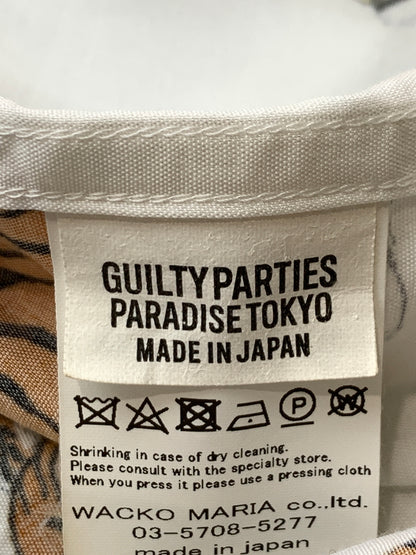 【中古品】【メンズ】 WACKO MARIA ワコマリア × TIM LEHI ティム リーハイ HAWAIIAN SHIRT ハワイアン シャツ 半袖 アロハシャツ メンズ トップス タイガー 虎 コラボ 142-260818-em-45-min サイズ：L カラー：ホワイト 万代Net店