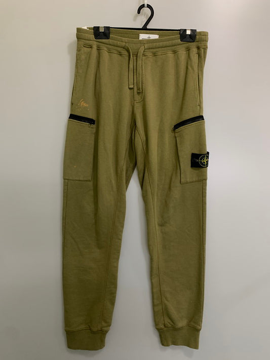 【中古品】【メンズ】 STONE ISLAND ストーンアイランド SWEAT PANT スウェットパンツ ボトムス 152-260821-yn-11-min サイズ：M カラー：オリーブグリーン 万代Net店
