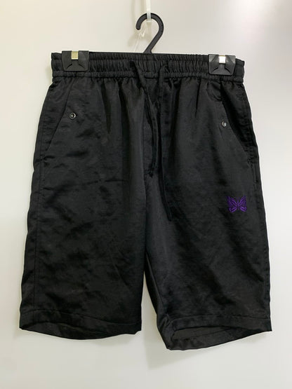 【中古品】【メンズ】 NEEDLES ニードルス STRING COWBOY SHORT POLY SLUB SATEEN MR255 ストリング カウボーイ ショート パンツ ボトムス 151-260821-yn-17-min サイズ：S カラー：ブラック 万代Net店