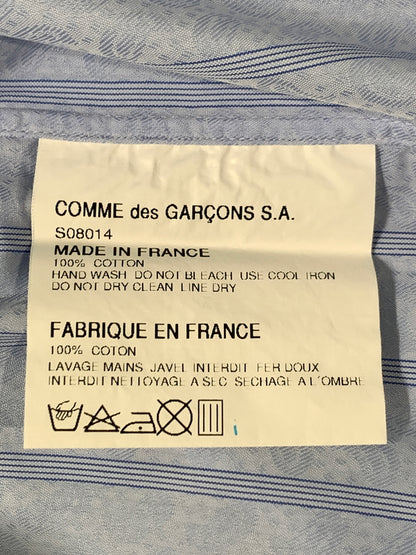 【中古品】【メンズ】 COMME DES GARCONS SHIRT コムデギャルソン フランス製 LS STRIPE SHIRT ロングスリーブ ストライプシャツ 長袖 ペイズリー 140-260818-em-20-min サイズ：L カラー：ライトブルー系 万代Net店