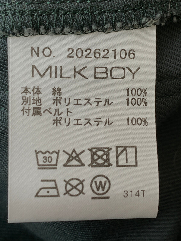 【中古品】【メンズ】 MILK BOY 26SS CONSTRUCTION PANTS 20262106 コンストラクション パンツ メンズ ショートパンツ 短パン ワークパンツ 151-260818-em-49-min カラー：グリーン/イエロー 万代Net店