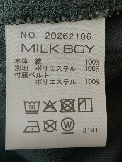 【中古品】【メンズ】 MILK BOY 26SS CONSTRUCTION PANTS 20262106 コンストラクション パンツ メンズ ショートパンツ 短パン ワークパンツ 151-260818-em-49-min カラー：グリーン/イエロー 万代Net店