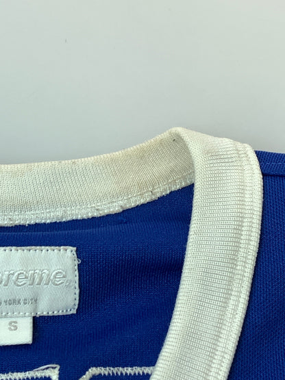 【現状渡し品】【メンズ】 SUPREME シュプリーム FLEUR DE LIS HOCKEY JERSEY フルール ド リス ホッケー ジャージ メンズ トップス 149-260818-em-42-min サイズ：S カラー：ブルー 万代Net店