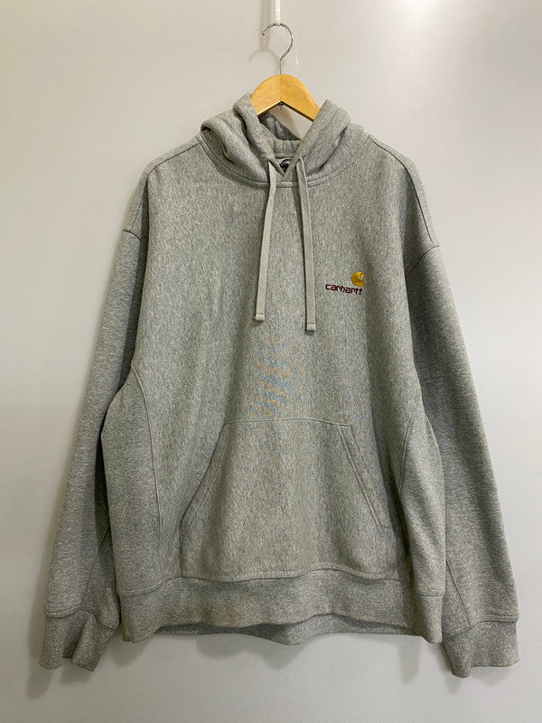 【中古品】【メンズ】 CARHARTT WIP カーハート ワーク イン プログレス HOODED AMERICAN SCRIPT SWEAT フーデッド アメリカン スクリプト スウェット パーカー 142-260822-hu-12-min サイズ：XL カラー：グレー 万代Net店