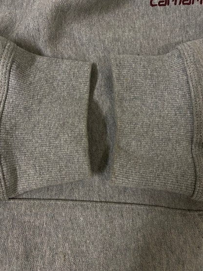 【中古品】【メンズ】 CARHARTT WIP カーハート ワーク イン プログレス HOODED AMERICAN SCRIPT SWEAT フーデッド アメリカン スクリプト スウェット パーカー 142-260822-hu-12-min サイズ：XL カラー：グレー 万代Net店