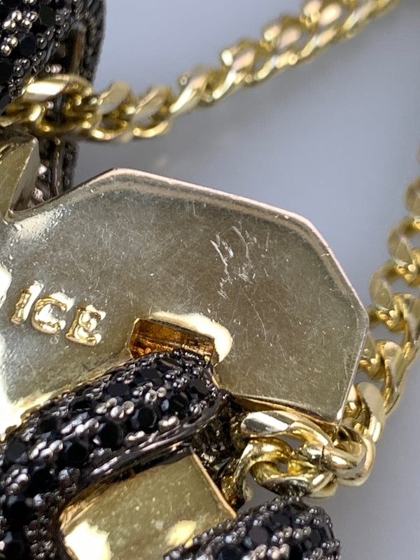 【中古品】【メンズ/レディース】 KING ICE キングアイス BLACK MAMBA NUMBER 24 NECKLACE ブラックマンバ ナンバー24 ネックレス アクセサリー ネックレス 192-260820-em-42-min カラー：ゴールド/ブラック/ホワイト 万代Net店
