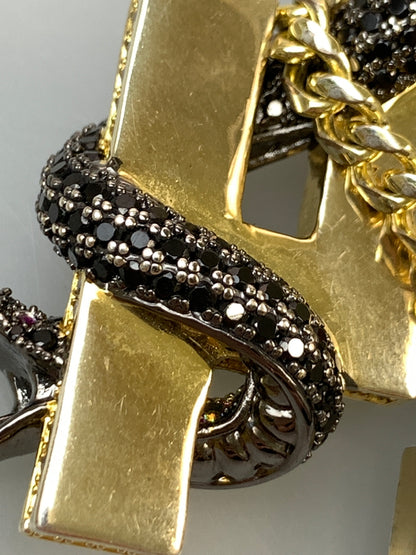 【中古品】【メンズ/レディース】 KING ICE キングアイス BLACK MAMBA NUMBER 24 NECKLACE ブラックマンバ ナンバー24 ネックレス アクセサリー ネックレス 192-260820-em-42-min カラー：ゴールド/ブラック/ホワイト 万代Net店