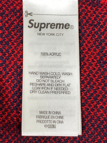 【中古品】【メンズ】 SUPREME シュプリーム GUNS SWEATER ガンズ セーター ニット 銃 メンズ トップス 149-260818-em-25-min サイズ：M カラー：ネイビー/レッド 万代Net店