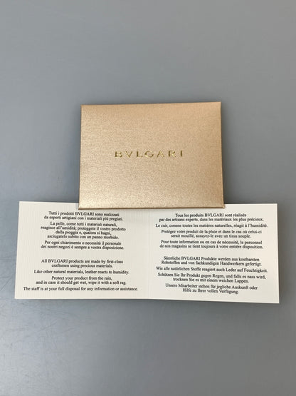 【中古品】【メンズ/レディース】 BVLGARI ブルガリ LONG WALLET 30414 ロゴ クリップ ロングウォレット 長財布 レインレザー 181-260820-em-37-min カラー：ブラック 万代Net店