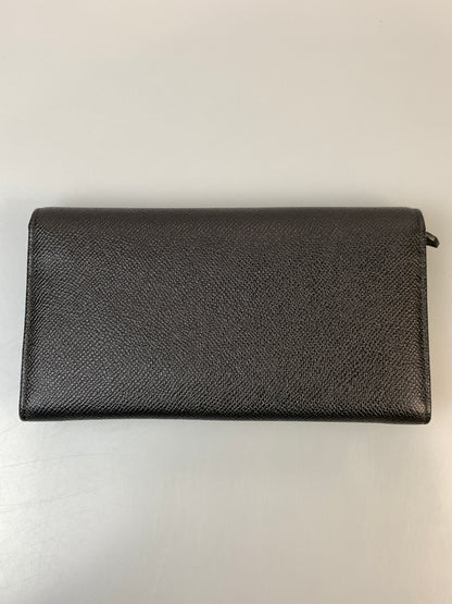 【中古品】【メンズ/レディース】 BVLGARI ブルガリ LONG WALLET 30414 ロゴ クリップ ロングウォレット 長財布 レインレザー 181-260820-em-37-min カラー：ブラック 万代Net店