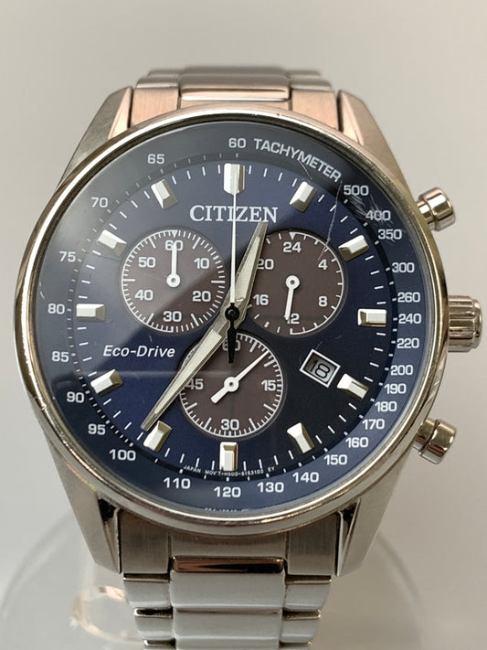 【中古品】【メンズ】 CITIZEN シチズン クロノグラフ ソーラー腕時計 H500 S111064 ECO DRIVE メンズ 腕時計 ウォッチ 197-260820-em-40-min カラー：シルバー 万代Net店
