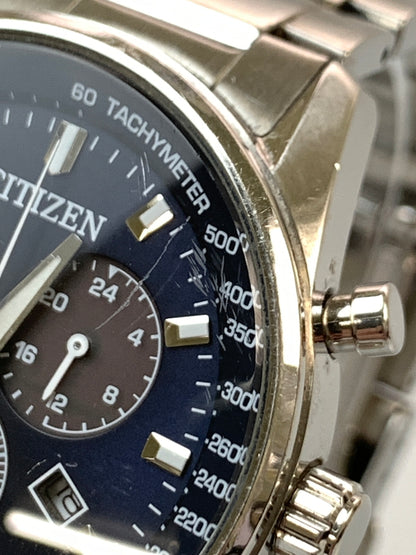 【中古品】【メンズ】 CITIZEN シチズン クロノグラフ ソーラー腕時計 H500 S111064 ECO DRIVE メンズ 腕時計 ウォッチ 197-260820-em-40-min カラー：シルバー 万代Net店