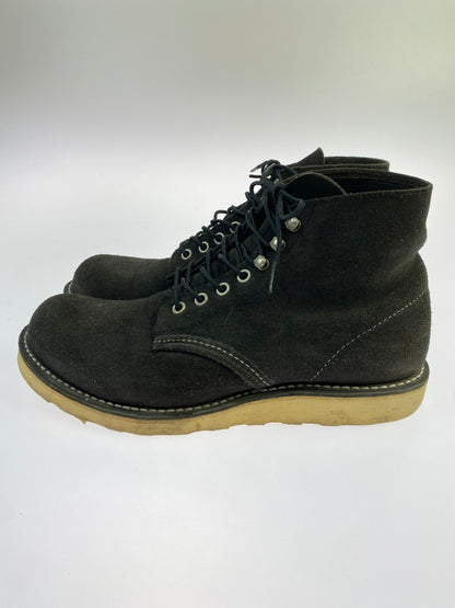 【中古品】【メンズ】 RED WING レッドウィング 8174 6ｰINCH CLASSIC ROUND 6インチ クラシック ラウンド ブーツ 靴 164-260819-jt-27-min サイズ：US 8 D 26.0cm カラー：ブラック 万代Net店