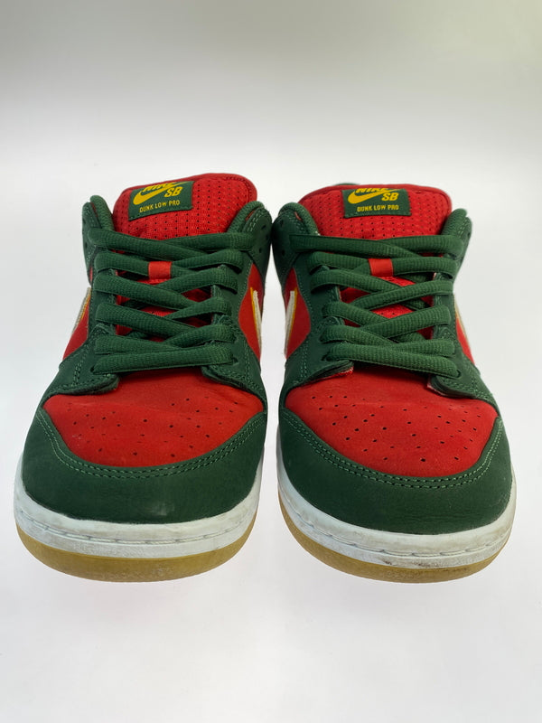 【中古品】【メンズ】 NIKE SB ナイキエスビー FZ1287-300 DUNK LOW PRM ダンク ロー プレミアム スニーカー 靴 160-260819-jt-08-min サイズ：US 10.5 28.5cm カラー：SEATTLE SUPERSONICS FIR AND FIRE RED 万代Net店
