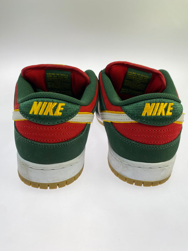 【中古品】【メンズ】 NIKE SB ナイキエスビー FZ1287-300 DUNK LOW PRM ダンク ロー プレミアム スニーカー 靴 160-260819-jt-08-min サイズ：US 10.5 28.5cm カラー：SEATTLE SUPERSONICS FIR AND FIRE RED 万代Net店