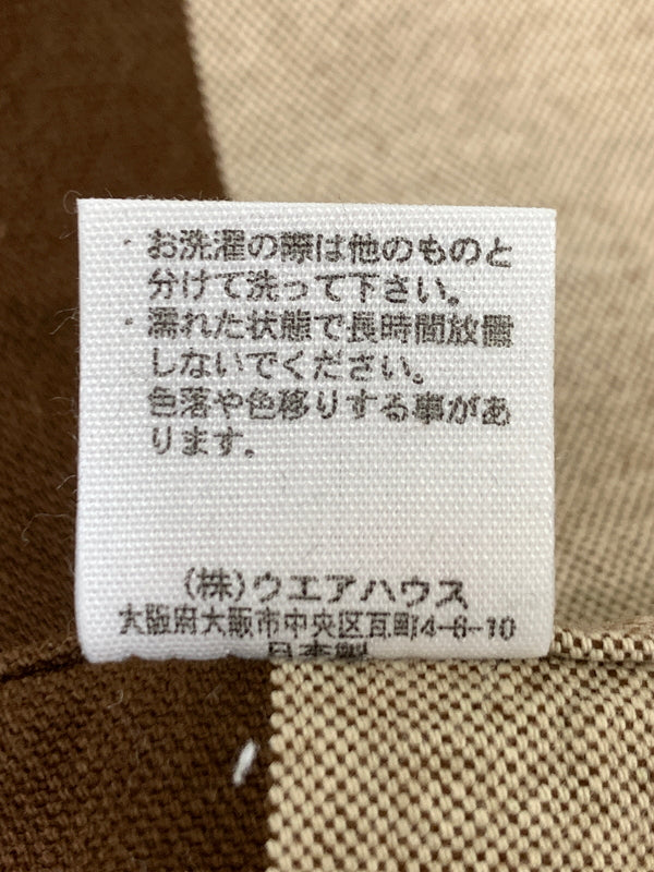 【中古品】【メンズ】 WAREHOUSE ウェアハウス HELLER'S CAFE プリズナーカバーオール ヘラーズカフェ メンズ 長袖シャツ ボーダー 縞模様 カバーオール 145-260818-em-14-min サイズ：40 カラー：ブラウン系 万代Net店