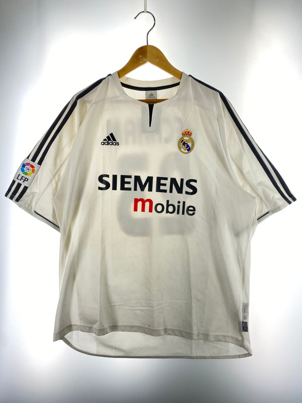 【中古品】【メンズ】 ADIDAS アディダス 2003-2004 レアル マドリード ベッカム ユニフォーム サッカー 半袖 ショートスリーブ 148-260822-hu-55-min サイズ：USA：XL カラー：ホワイト 万代Net店