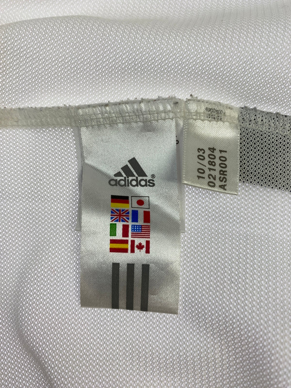 【中古品】【メンズ】 ADIDAS アディダス 2003-2004 レアル マドリード ベッカム ユニフォーム サッカー 半袖 ショートスリーブ 148-260822-hu-55-min サイズ：USA：XL カラー：ホワイト 万代Net店