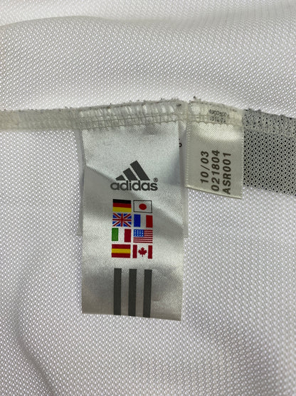 【中古品】【メンズ】 ADIDAS アディダス 2003-2004 レアル マドリード ベッカム ユニフォーム サッカー 半袖 ショートスリーブ 148-260822-hu-55-min サイズ：USA：XL カラー：ホワイト 万代Net店