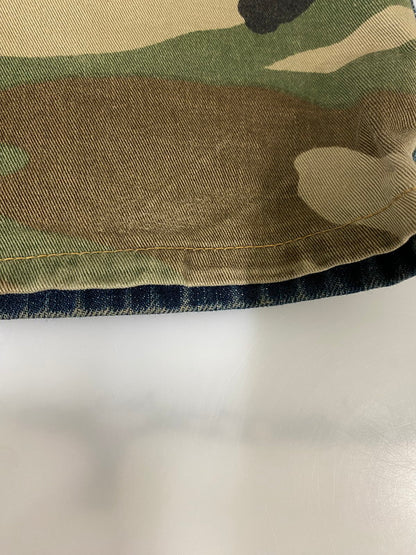 【中古品】【メンズ】 児島ジーンズ カモフラ切替 デニムパンツ ボトムス ジーパン 156-260821-hu-48-min サイズ：36 カラー：インディゴ/カモ 万代Net店