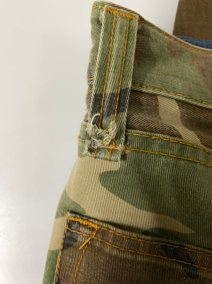 【中古品】【メンズ】 児島ジーンズ カモフラ切替 デニムパンツ ボトムス ジーパン 156-260821-hu-48-min サイズ：36 カラー：インディゴ/カモ 万代Net店