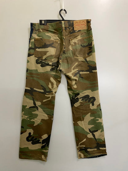 【中古品】【メンズ】 児島ジーンズ カモフラ切替 デニムパンツ ボトムス ジーパン 156-260821-hu-48-min サイズ：36 カラー：インディゴ/カモ 万代Net店