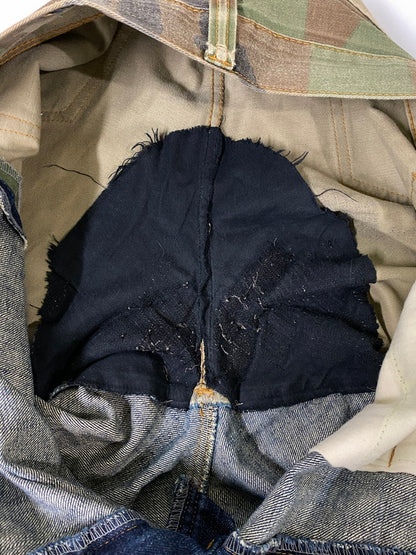 【中古品】【メンズ】 児島ジーンズ カモフラ切替 デニムパンツ ボトムス ジーパン 156-260821-hu-48-min サイズ：36 カラー：インディゴ/カモ 万代Net店
