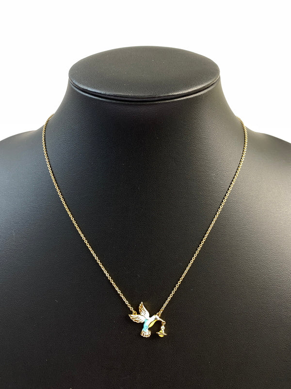 【中古品】【レディース】 VIVIENNE WESTWOOD ヴィヴィアンウエストウッド HUMMINGBIRD NECKLACE ネックレス アクセサリー 192-260821-hu-04-min カラー：ゴールド 万代Net店