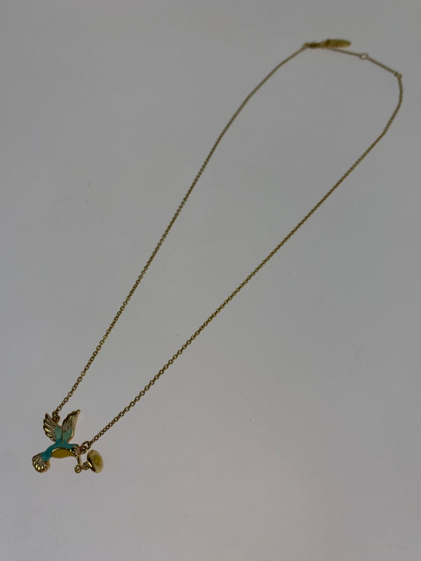 【中古品】【レディース】 VIVIENNE WESTWOOD ヴィヴィアンウエストウッド HUMMINGBIRD NECKLACE ネックレス アクセサリー 192-260821-hu-04-min カラー：ゴールド 万代Net店