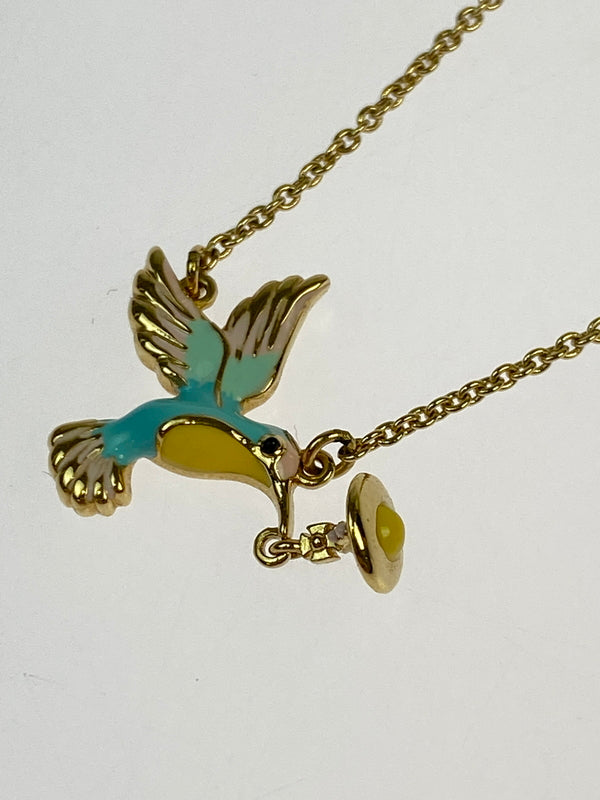 【中古品】【レディース】 VIVIENNE WESTWOOD ヴィヴィアンウエストウッド HUMMINGBIRD NECKLACE ネックレス アクセサリー 192-260821-hu-04-min カラー：ゴールド 万代Net店