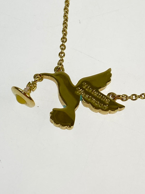 【中古品】【レディース】 VIVIENNE WESTWOOD ヴィヴィアンウエストウッド HUMMINGBIRD NECKLACE ネックレス アクセサリー 192-260821-hu-04-min カラー：ゴールド 万代Net店