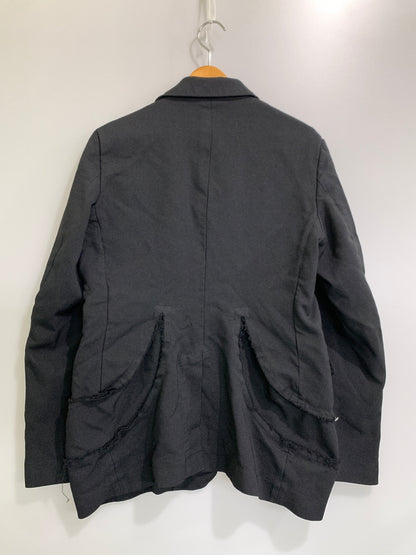 【中古品】【メンズ】 BLACK COMME DES GARCONS ブラックコムデギャルソン ポリ縮スラッシュ加工ジャケット メンズ 上着 アウター 140-260818-em-22-min サイズ：M カラー：ブラック 万代Net店