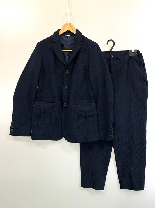 【中古品】【メンズ】 COMME DES GARCONS HOMME DEUX コム デ ギャルソン オム ドゥ セットアップ DJ-J026 テーラードジャケット メンズ シングル ノッチド 140-260818-em-46-min サイズ：XS カラー：ネイビー 万代Net店
