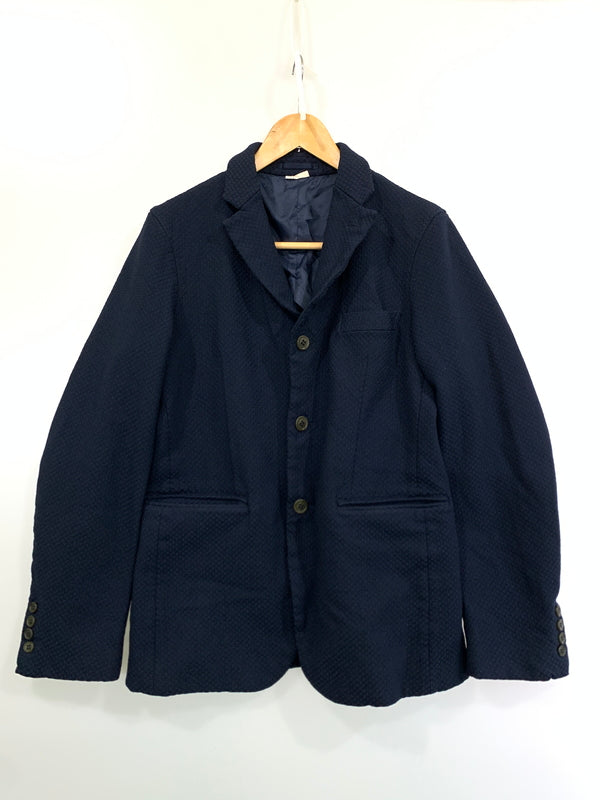 【中古品】【メンズ】 COMME DES GARCONS HOMME DEUX コム デ ギャルソン オム ドゥ セットアップ DJ-J026 テーラードジャケット メンズ シングル ノッチド 140-260818-em-46-min サイズ：XS カラー：ネイビー 万代Net店